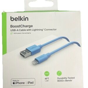 Belkin BOOST CHARGE MFi-Certified Lightning to USB-A 1.2M 4FT Cable New